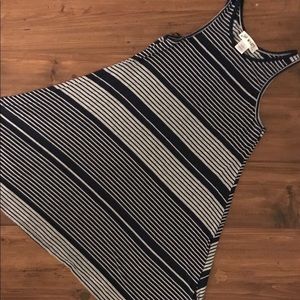 Navy and Grey Jersey Dress